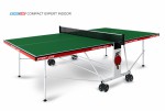 Теннисный стол для помещения Compact Expert Indoor green  proven quality 6042-21 - магазин СпортДоставка. Спортивные товары интернет магазин в Барнауле 