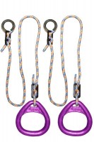 Детские гимнастические кольца треугольные  для ДСК фиолетовые КГ02В - магазин СпортДоставка. Спортивные товары интернет магазин в Барнауле 