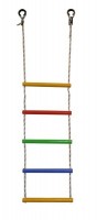 Детская веревочная лестница для ДСК 5 перекладин цвет радуга ЛВ5-3В - магазин СпортДоставка. Спортивные товары интернет магазин в Барнауле 
